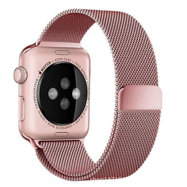 SKALO Milanese Loop Apple Watch Series 4-6 40mm - Pinkki