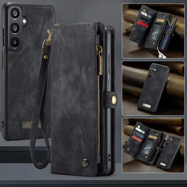 CaseMe Samsung A16 008 BIg Wallet 2in1 Magnet Lompakkokotelo - Musta