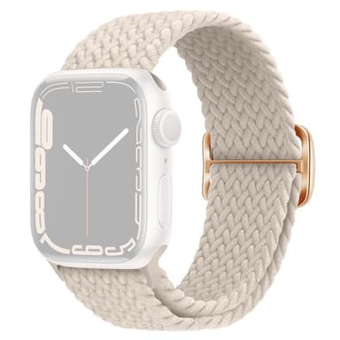 SKALO Punottu -ranneke Apple Watch Ultra 2 49mm - Valkoinen