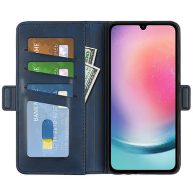 SKALO Samsung A16 Premium Wallet Lompakkokotelo - Sininen