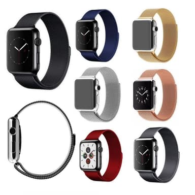 SKALO Milanese Loop Apple Watch Series 4-6 40mm - Musta