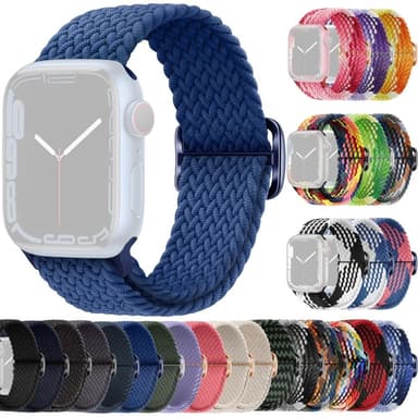 SKALO Punottu -ranneke Apple Watch Series 10 42mm - Sininen