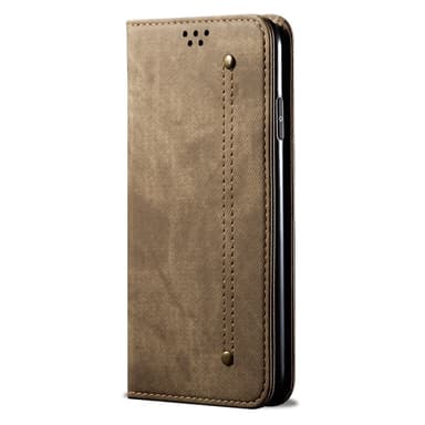SKALO Samsung A16 Jeans Lompakkokotelo - Khaki