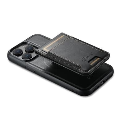 Keinonahkainen kuori MagSafe-korttipidikkeellä iPhone 14 Plus -kortille - Svart