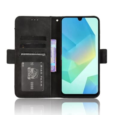 SKALO Samsung A16 6-lokeroa Lompakkokotelo - Musta