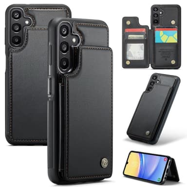 CaseMe Samsung A16 C22 Series Suojakuori+Lompakko - Musta