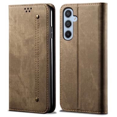 SKALO Samsung A16 Jeans Lompakkokotelo - Khaki