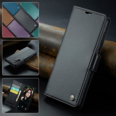 CaseMe Samsung A16 023 Series PU-Läder Lompakkokotelo - Musta