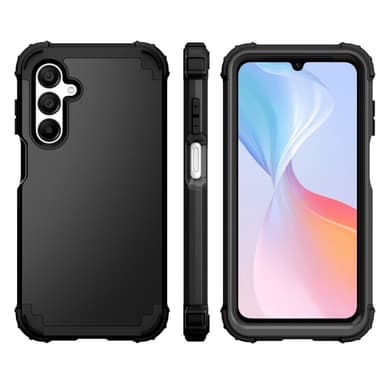 SKALO Samsung A16 Shockproof Armor Suojakuori - Musta