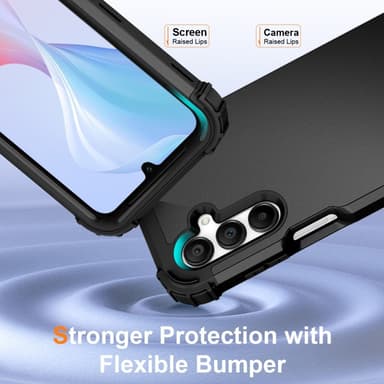 SKALO Samsung A16 Shockproof Armor Suojakuori - Musta