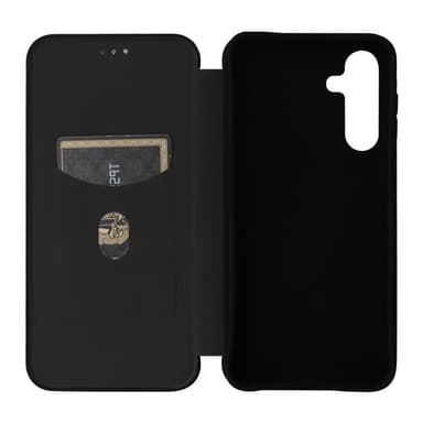 SKALO Samsung A16 Carbon Fiber Lompakkokotelo - Musta