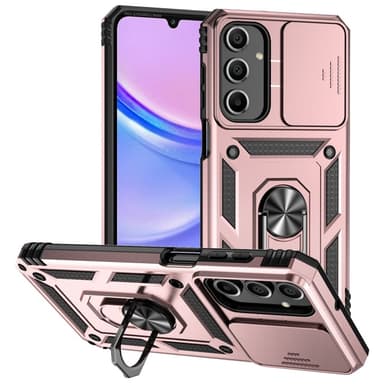 SKALO Samsung A16 Armor hybridi metallirengas kameran liukusäädin - Ruusukulta