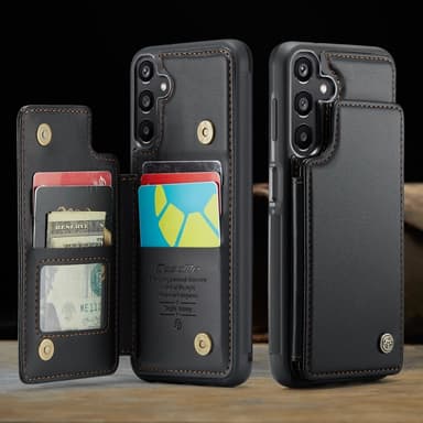 CaseMe Samsung A16 C22 Series Suojakuori+Lompakko - Musta