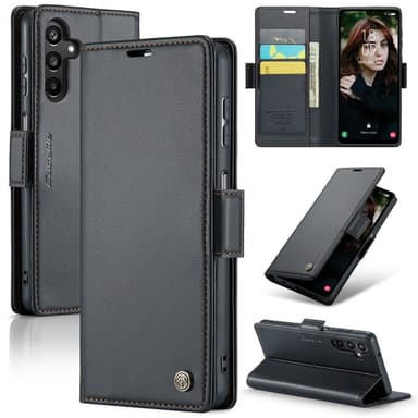 CaseMe Samsung A16 023 Series PU-Läder Lompakkokotelo - Musta
