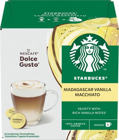 Starbucks Madagascar Vanilla by NESCAFÉ Dolce Gusto kapselit (12 kpl)
