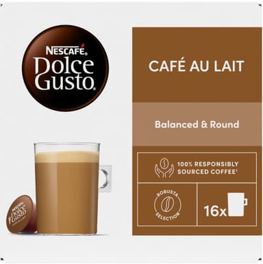 NESCAFÉ Dolce Gusto Cafe au Lait kahvikapselit (16 kpl)