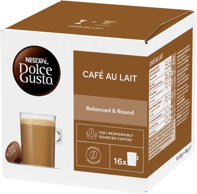 NESCAFÉ Dolce Gusto Cafe au Lait kahvikapselit (16 kpl)