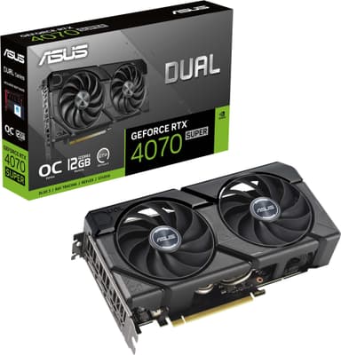ASUS GeForce RTX 4070 SUPER DUAL EVO OC näytönohjain (12 GB GDDR6X)