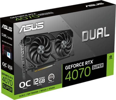ASUS GeForce RTX 4070 SUPER DUAL EVO OC näytönohjain (12 GB GDDR6X)