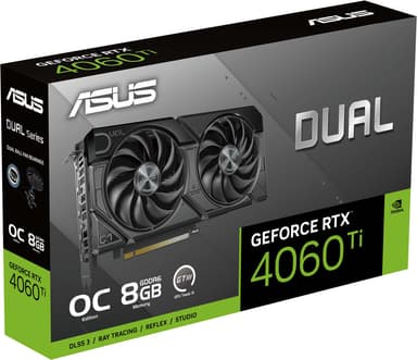 ASUS GeForce RTX 4060 Ti DUAL EVO OC näytönohjain (8 GB GDDR6)