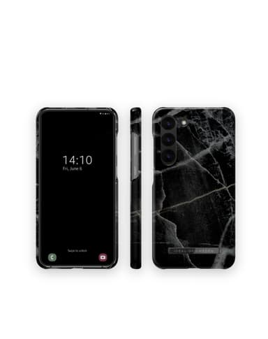 Printed Case Galaxy S23P Black Thunder Marble