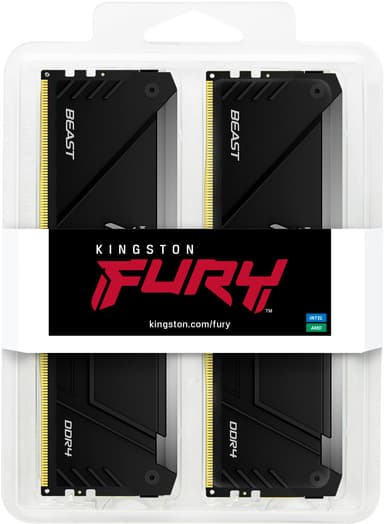 Kingston FURY Beast RGB 16 GB DDR4 RAM muisti 3200 MT/s CL16 (musta)