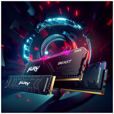 Kingston FURY Beast RGB 16 GB DDR4 RAM muisti 3200 MT/s CL16 (musta)