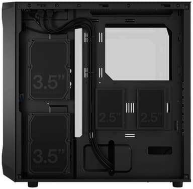 Fractal Focus 2 RGB Black TG Clear Tint PC-kotelo