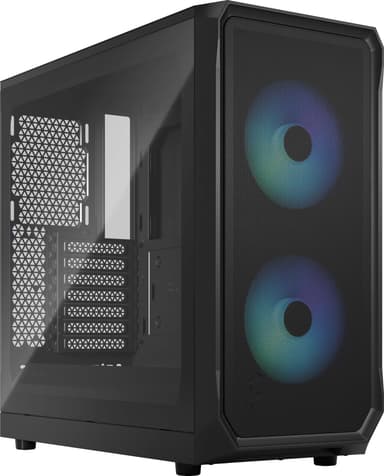 Fractal Focus 2 RGB Black TG Clear Tint PC-kotelo