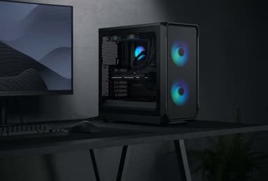 Fractal Focus 2 RGB Black TG Clear Tint PC-kotelo