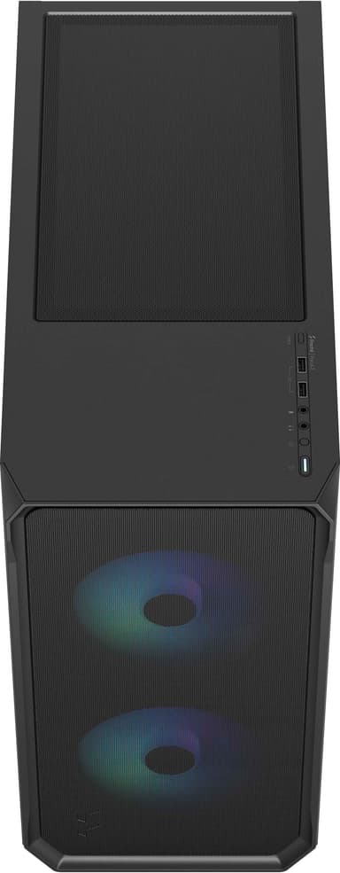 Fractal Focus 2 RGB Black TG Clear Tint PC-kotelo