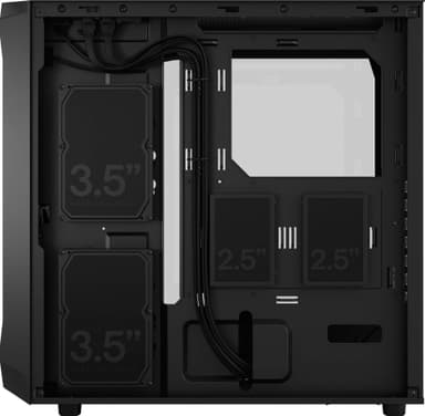 Fractal Focus 2 Black TG Clear Tint PC-kotelo