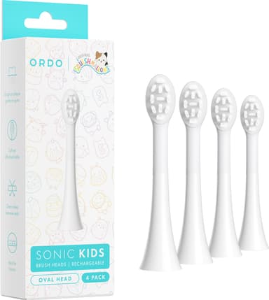 Ordo Sonic Kids harjaspäät 4 kpl (valkoinen)