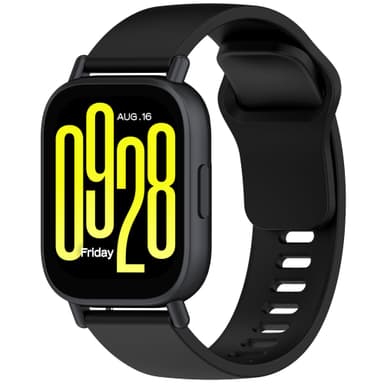 Silikonirannekello, joka on yhteensopiva Xiaomi Redmi Watch 5 Active:n kanssa Musta