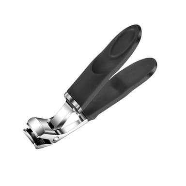 Ergonominen ruostumattomasta teräksestä valmistettu varpaankynsileikkuri, jossa on pitkä kahva