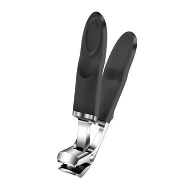 Ergonominen ruostumattomasta teräksestä valmistettu varpaankynsileikkuri, jossa on pitkä kahva