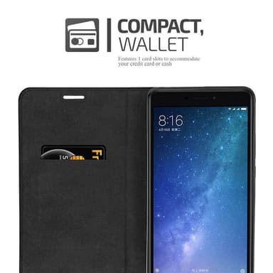 Xiaomi Mi MAX 2 Suojakuori Lompakkokotelo (Musta)