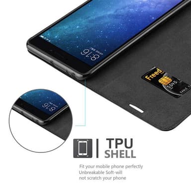 Xiaomi Mi MAX 2 Suojakuori Lompakkokotelo (Musta)