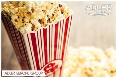 Adlerin popcorn-kone, joka näyttää jalkapallolta