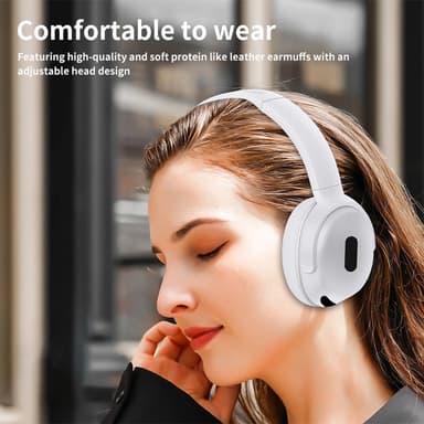 Langattomat stereokuulokkeet, joissa Bluetooth 5.3 ja erittäin pitkä akunkesto Valkoinen