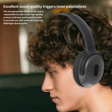 Langattomat stereokuulokkeet, joissa Bluetooth 5.3 ja erittäin pitkä akunkesto Musta