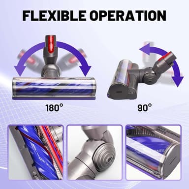 Sotkeutumaton suutin sotkeutumista estävällä harjaspäällä Dyson V -pölynimureille