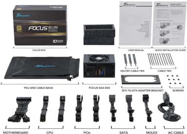 Seasonic FOCUS SGX-650 650 W virtalähde