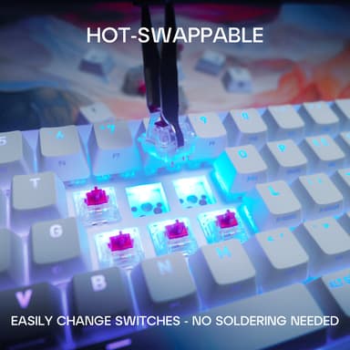 Cherry Xtrfy K5V2 pelinäppäimistö (valkoinen)