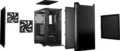 be quiet! PURE BASE 501 PC-kotelo (musta)