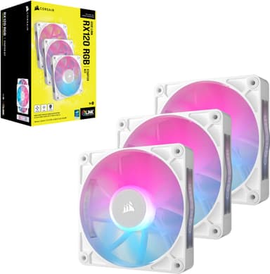 Corsair iCUE LINK RX120 RGB 120 mm PWM tuuletin aloituspakkaus (3 kpl)