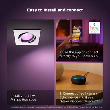 Philips Hue Centura upotettava neliskulm. spottivalo 4,2W GU10 (valk.)