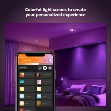 Philips Hue Centura upotettava neliskulm. spottivalo 4,2W GU10 (valk.)