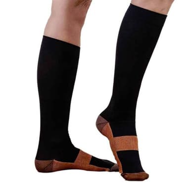 Lentosukat / Tukisukat L/XL- Kupari kompressiosukat