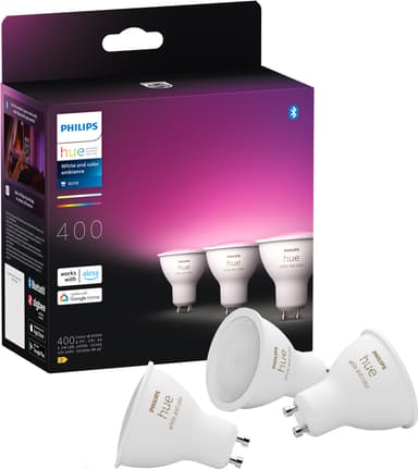 Philips Hue WCA LED lamppu 4,2W, GU10 (3 kpl)